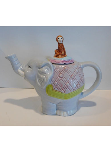 Elephant with Monkey Teapot